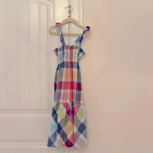 Rainbow plaid dress tea collection size 8 girl